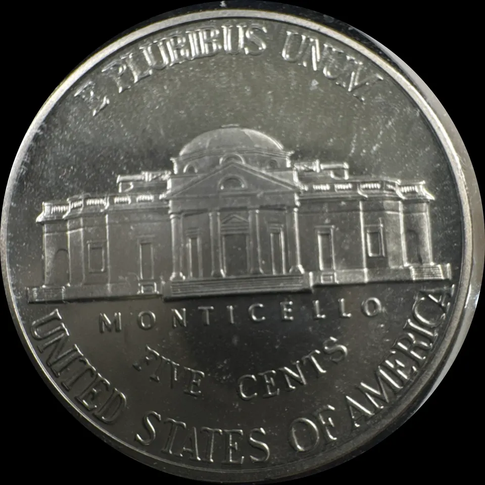 2001-S Jefferson Nickel Ungraded — back