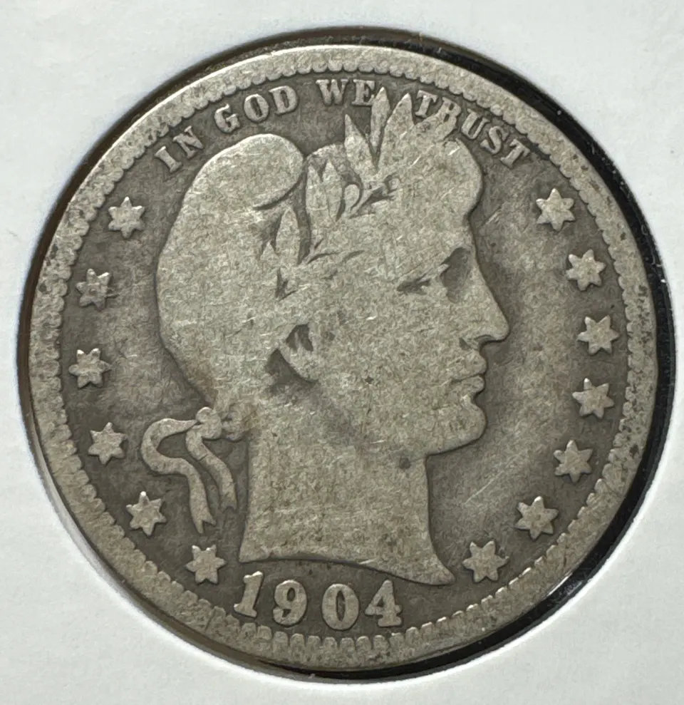 1904-O Barber Quarter Ungraded — front