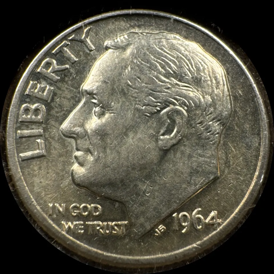 1964-D Roosevelt Dime Ungraded — front