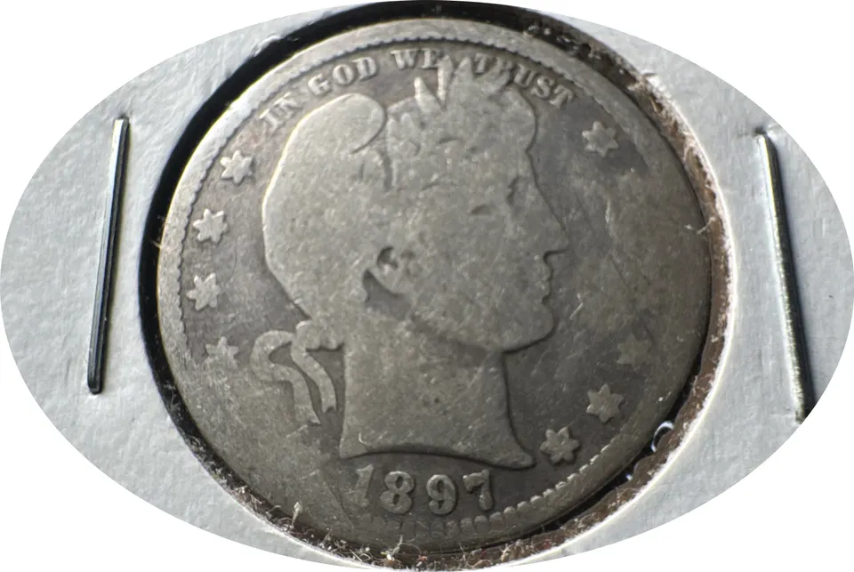 1897-P Barber Quarter Ungraded — front