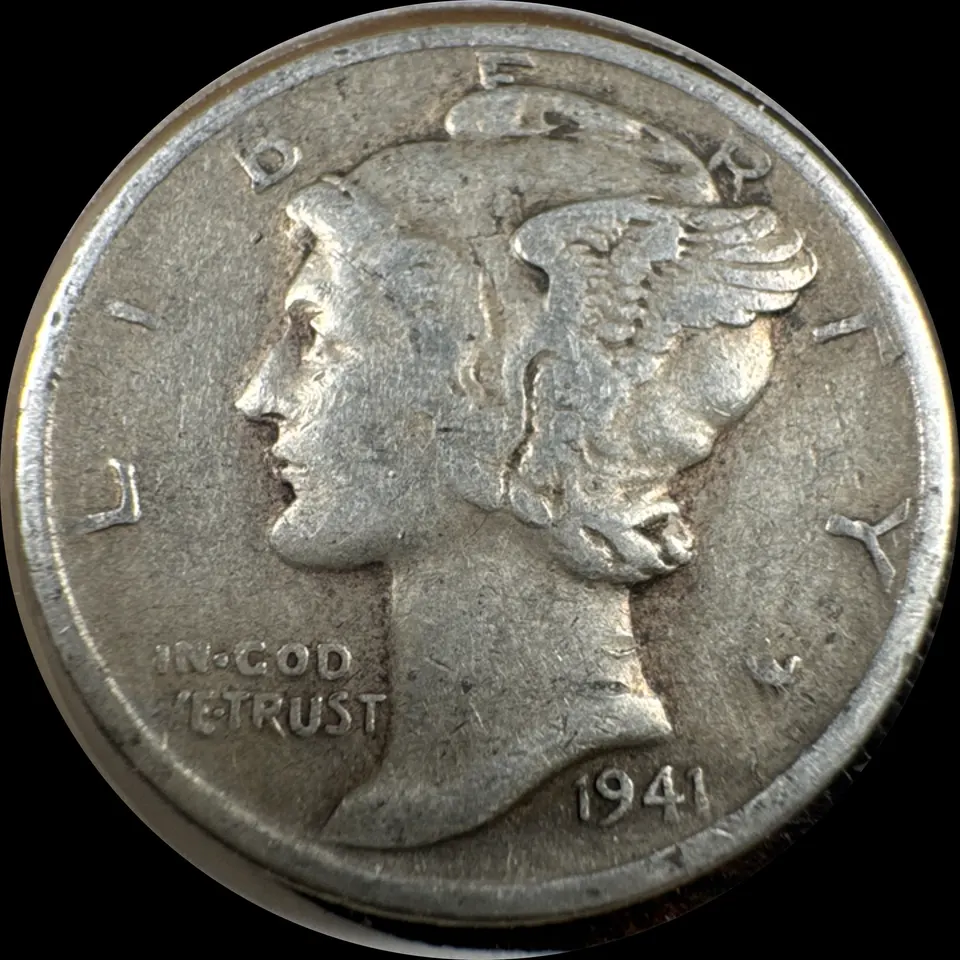 1941-S Mercury Dime Ungraded — front