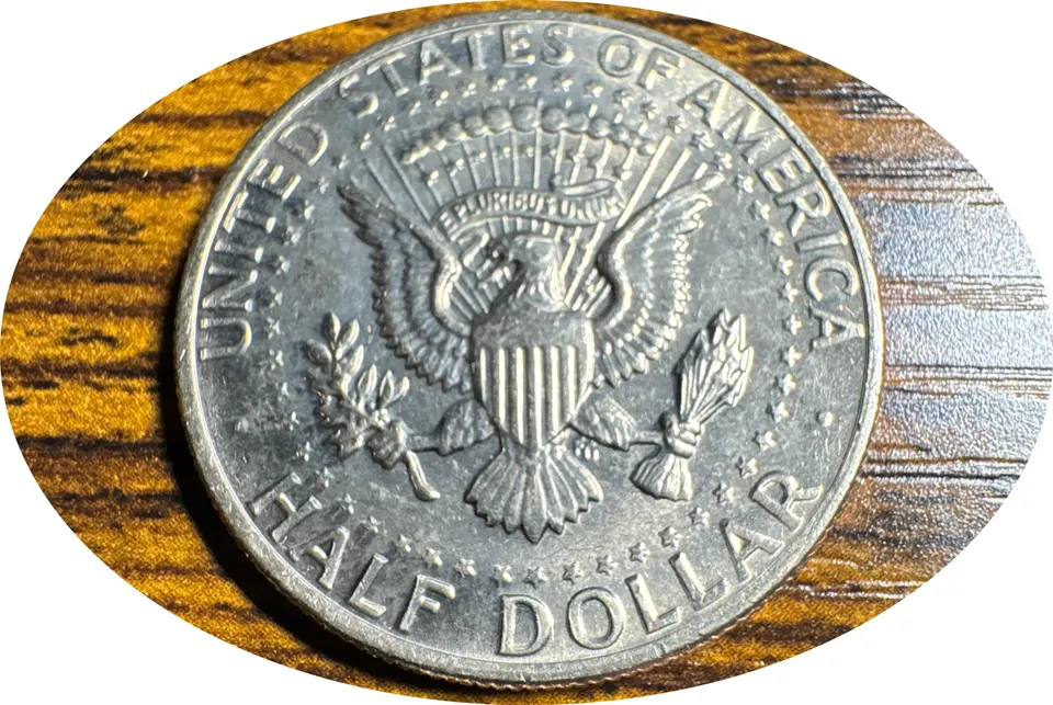 1971-P Kennedy Half Dollar Ungraded — back
