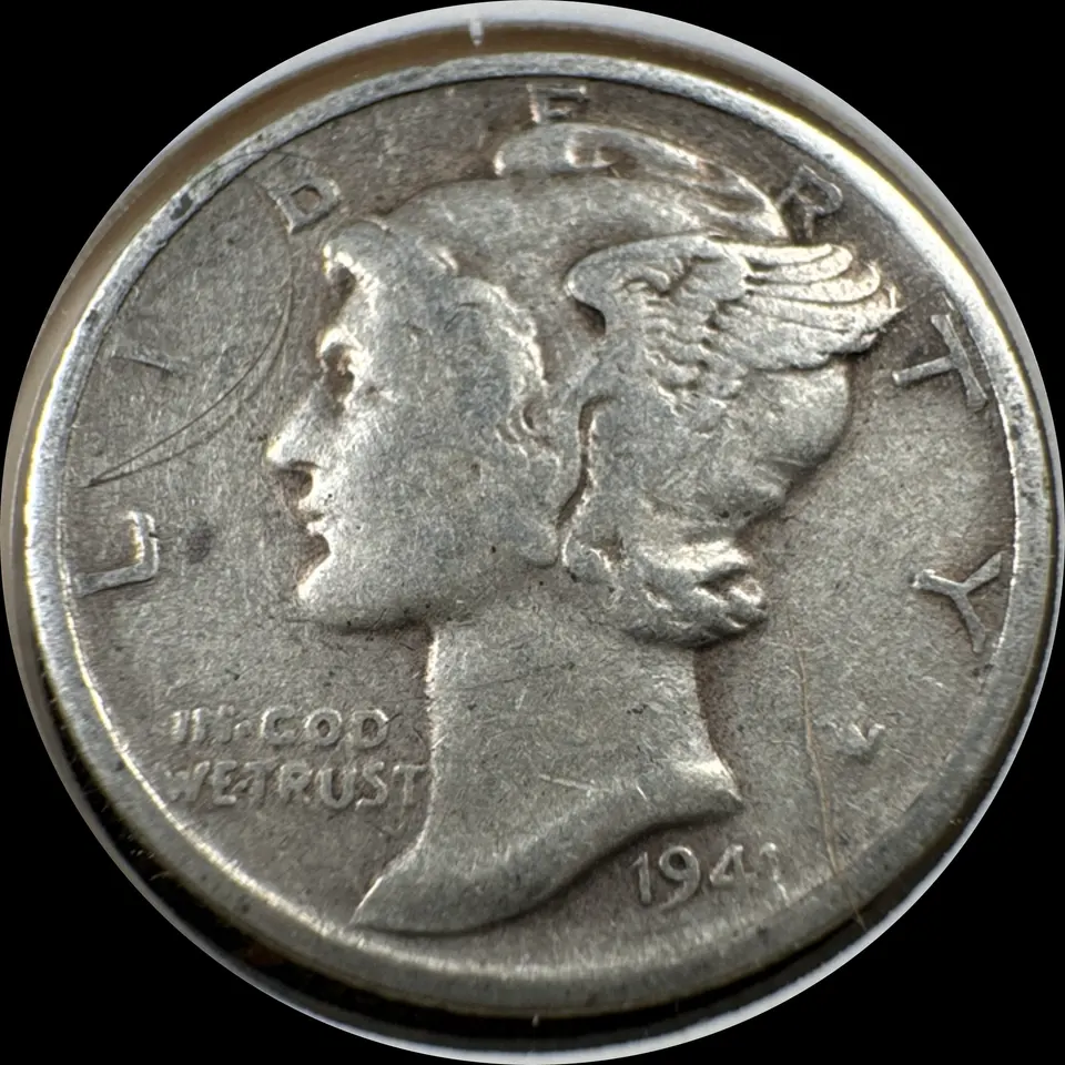 1941-S Mercury Dime Ungraded — front