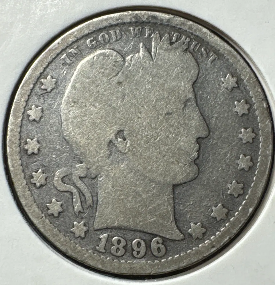 1896-P Barber Quarter Ungraded — front