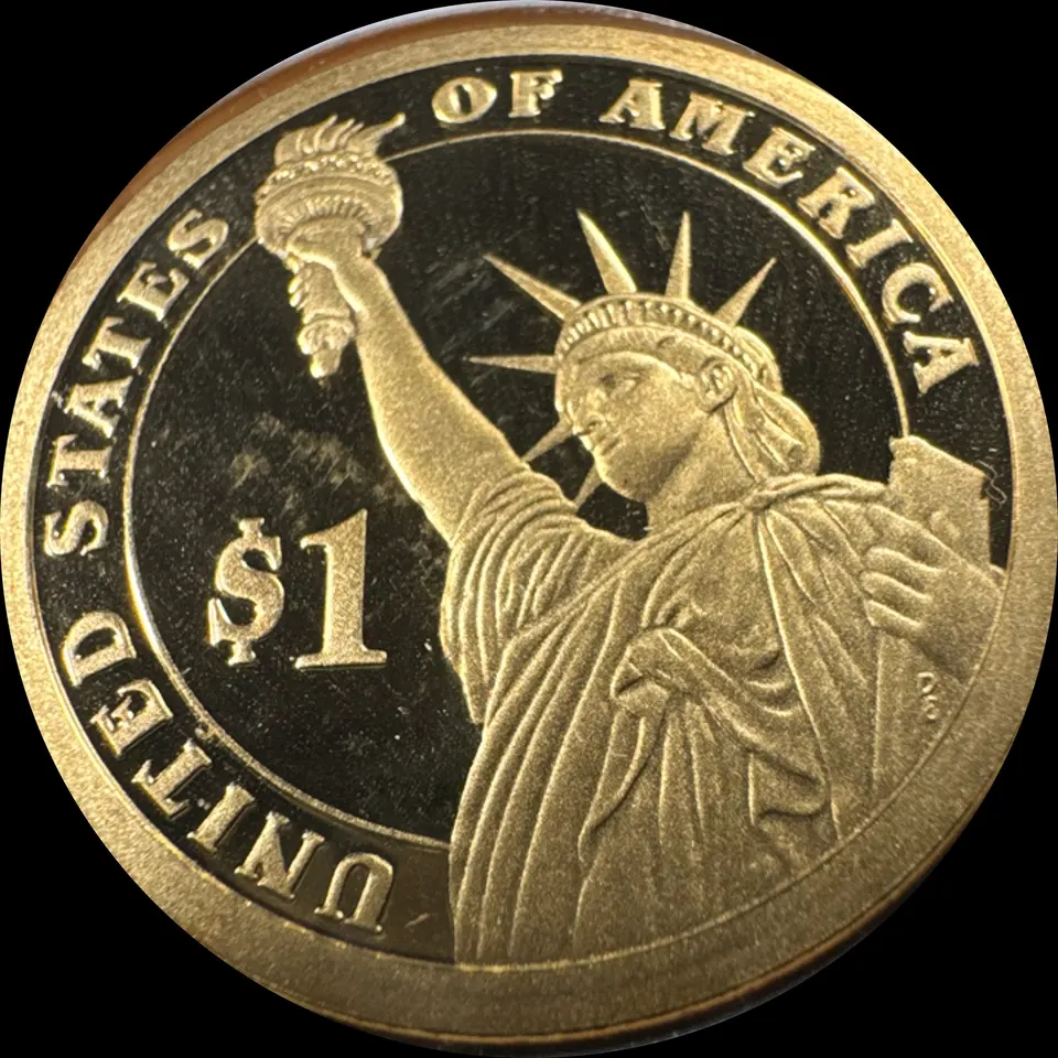 2007-S Presidential Dollar Ungraded — back