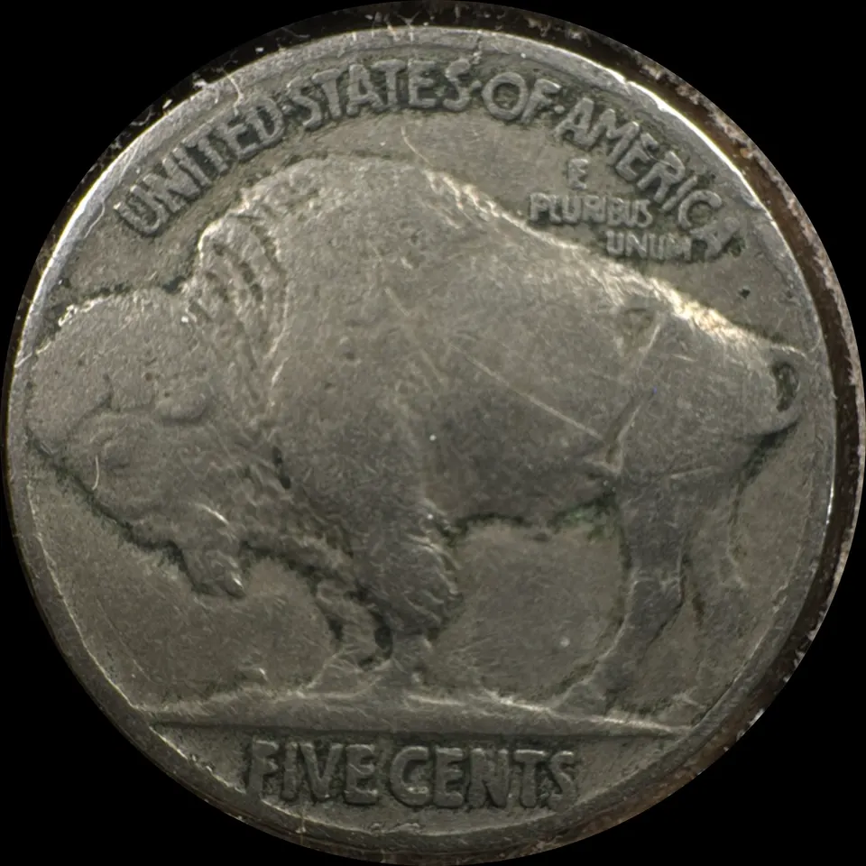 1935-P Buffalo Nickel Ungraded — back