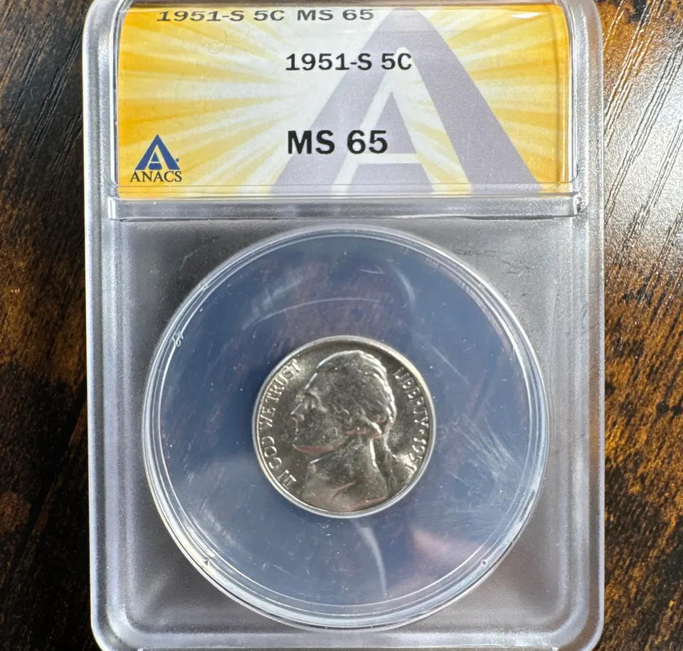 1951-S Jefferson Nickel MS65 — front