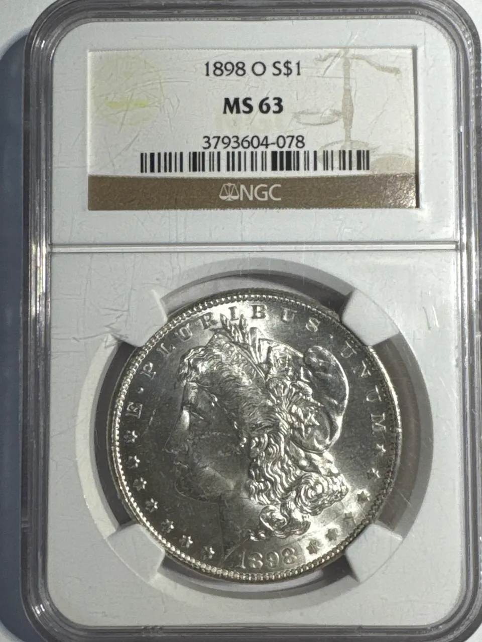 1898-O Morgan Dollar MS63 — front