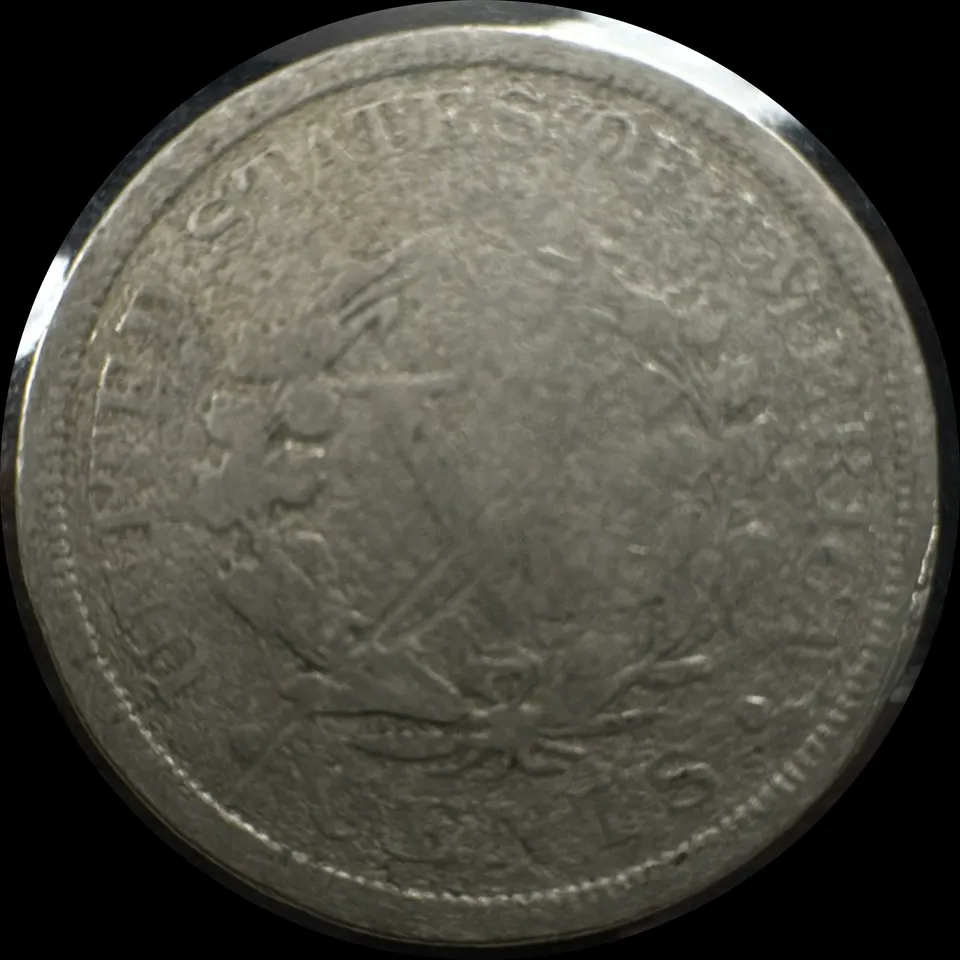 1892-P Liberty V Nickel Ungraded — back