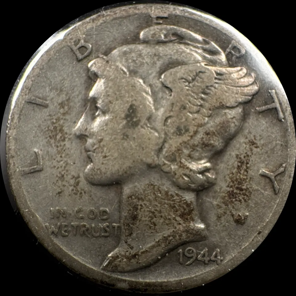 1944-D Mercury Dime Ungraded — front