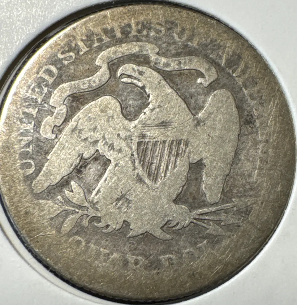 1877-P Seated Liberty Quarter Ungraded — back