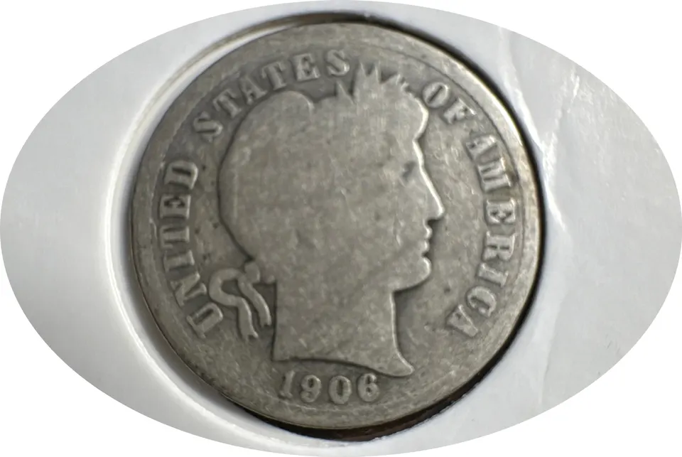 1906-P Barber Dime Ungraded — front