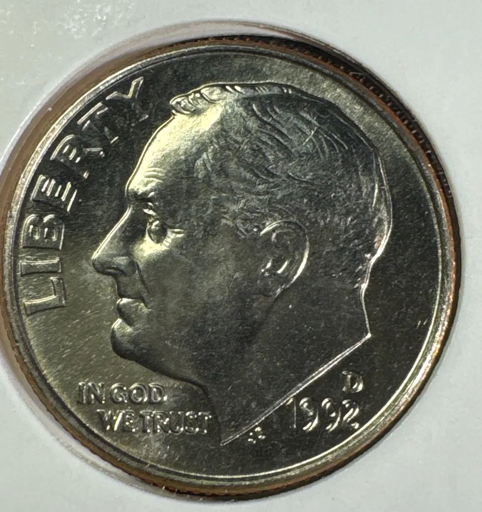 1992-D Roosevelt Dime Ungraded — front