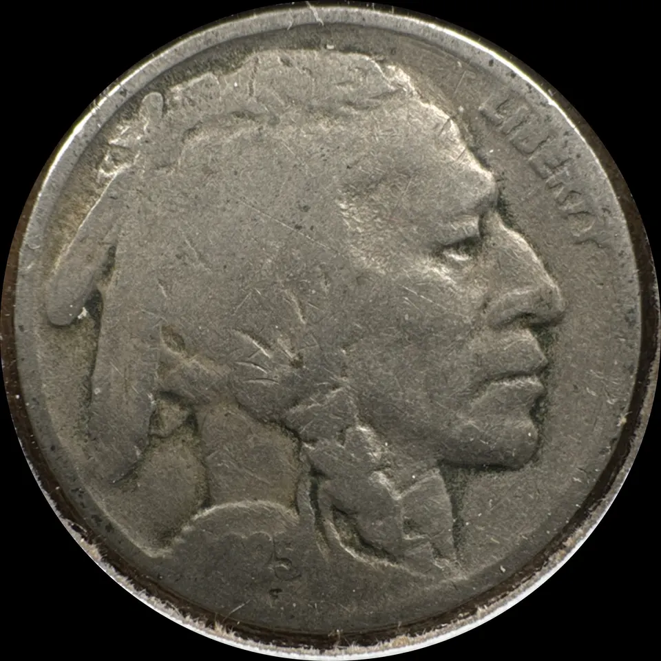 1925-P Buffalo Nickel Ungraded — front