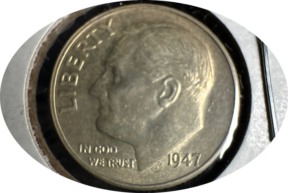 1947-P Roosevelt Dime Ungraded — front