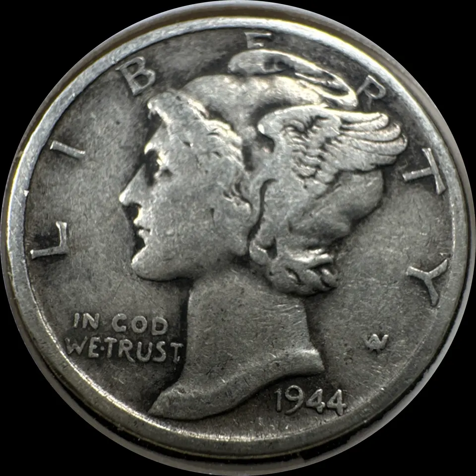 1944-D Mercury Dime Ungraded — front