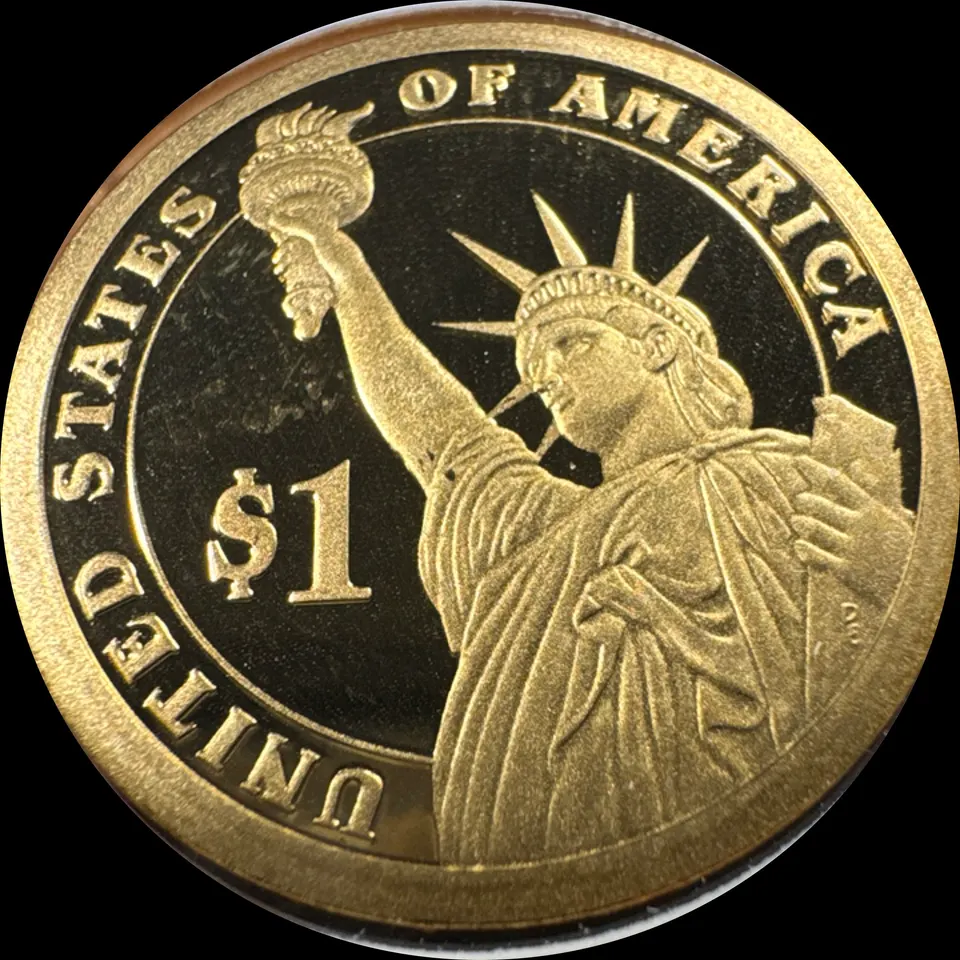 2007-S Presidential Dollar Ungraded — back