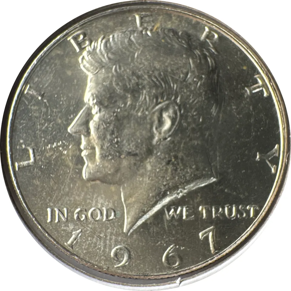 1967-P Kennedy Half Dollar Ungraded — front