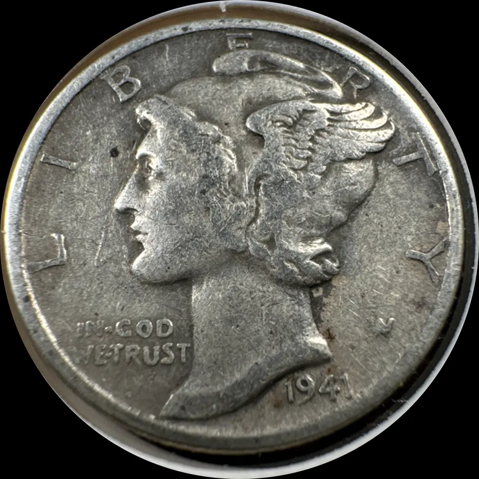 1941-P Mercury Dime Ungraded — front