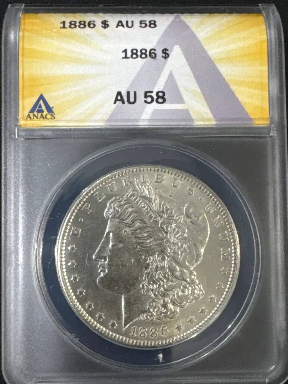 1886-P Morgan Dollar AU58 — front