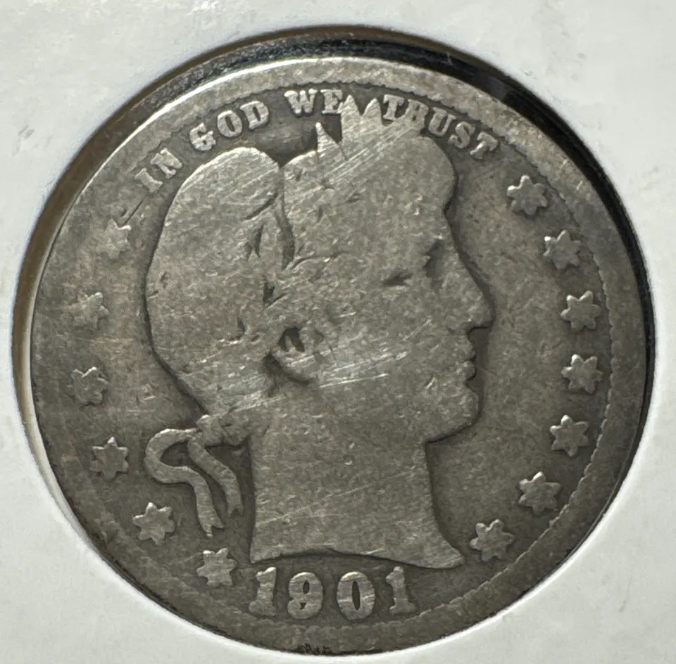 1901-O Barber Quarter Ungraded — front