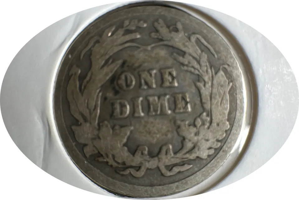 1913-P Barber Dime Ungraded — back
