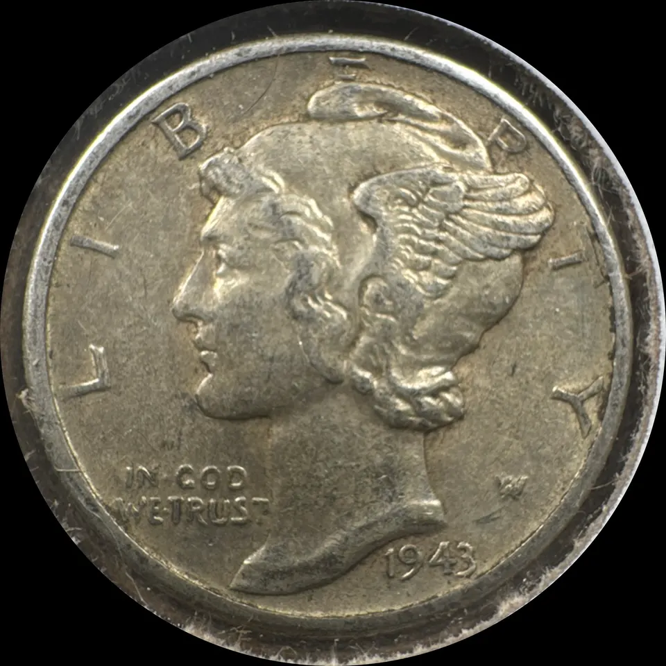 1943-D Mercury Dime Ungraded — front