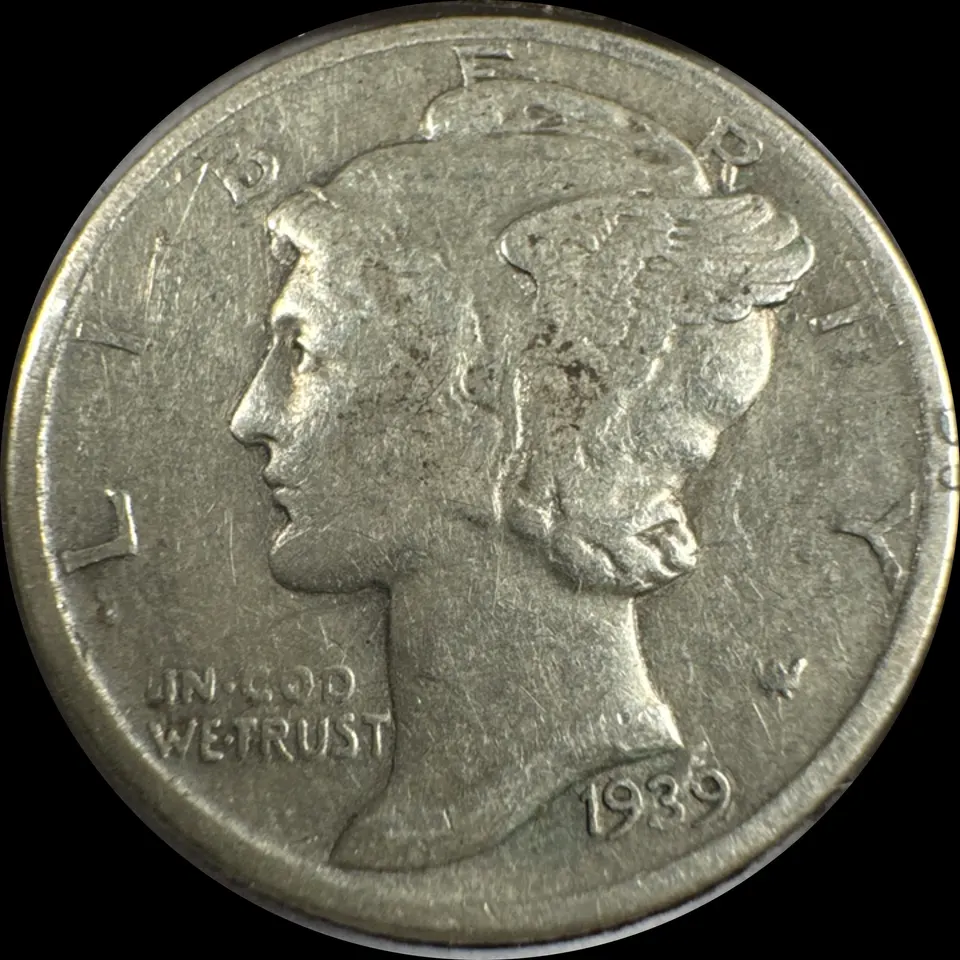 1939-P Mercury Dime Ungraded — front