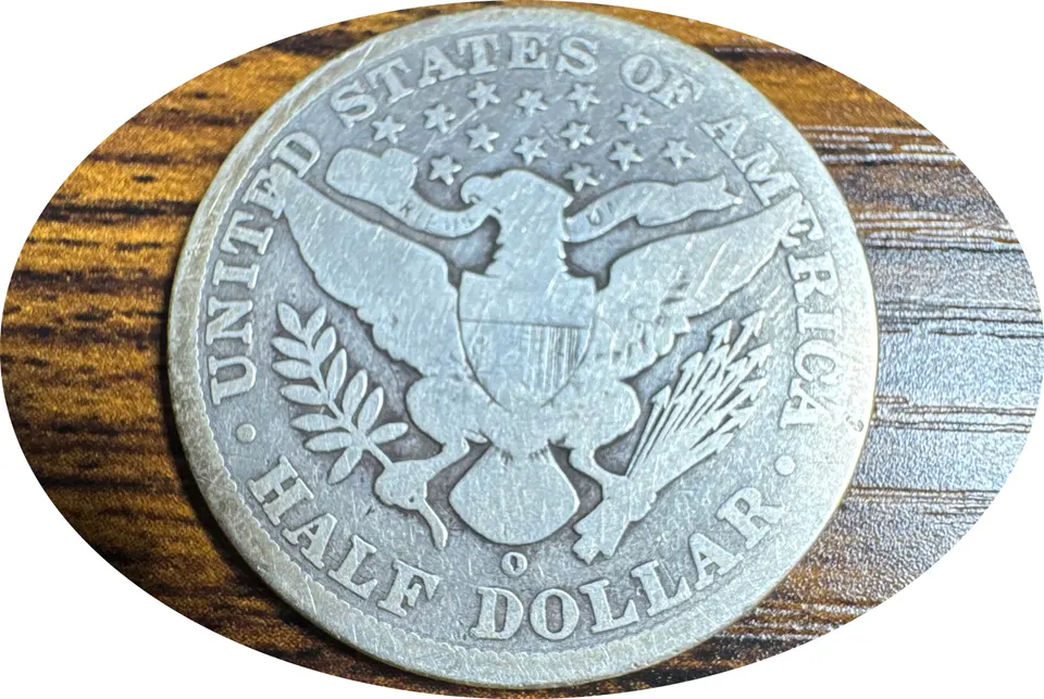 1906-O Barber Half Dollar Ungraded — back