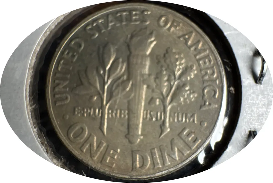 1947-P Roosevelt Dime Ungraded — back