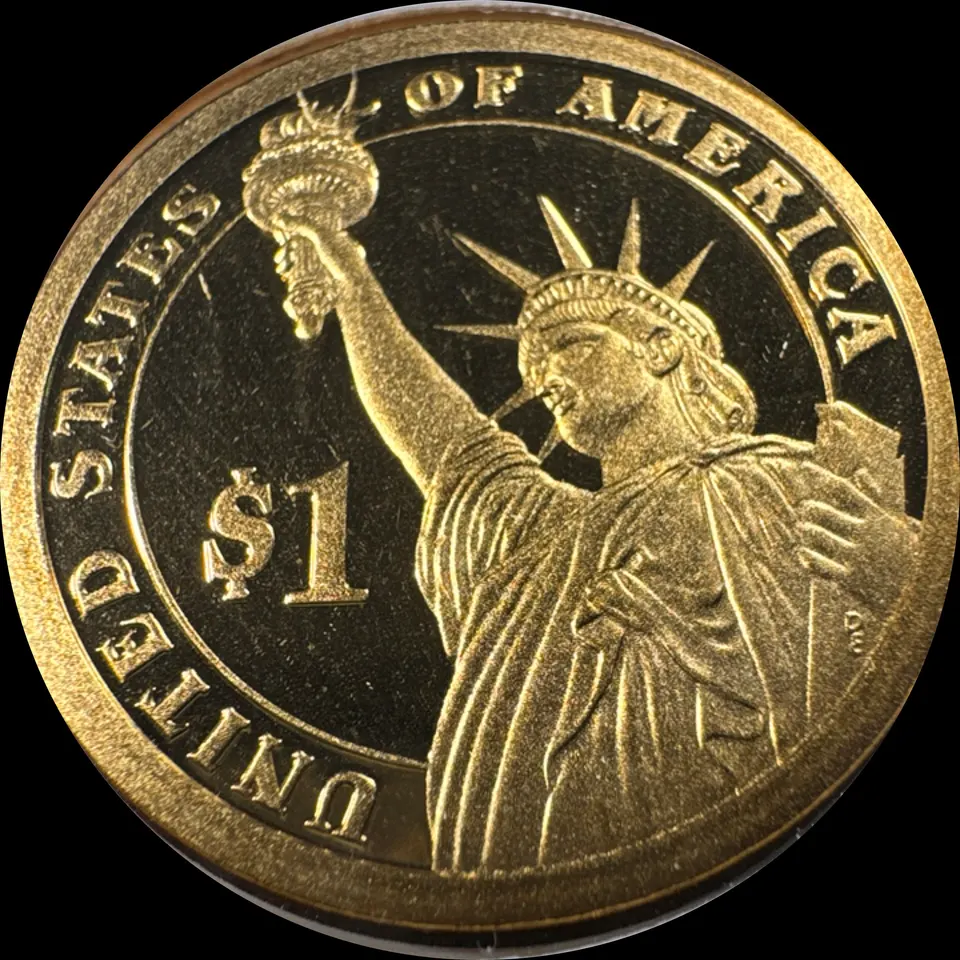 2011-S Presidential Dollar Ungraded — back