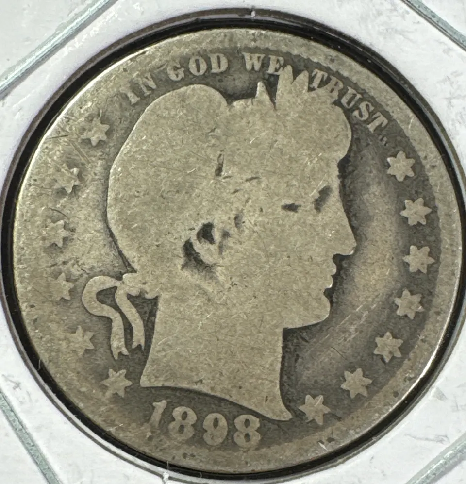 1898-P Barber Quarter Ungraded — front
