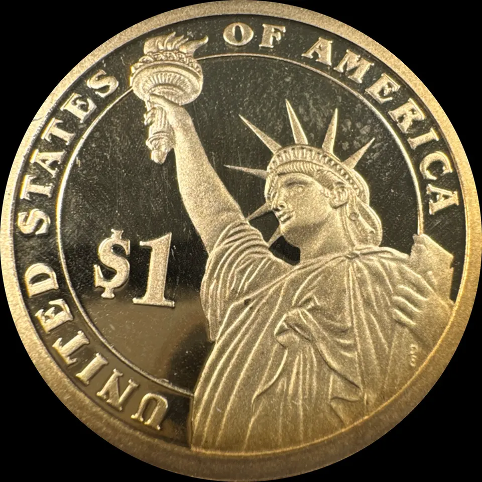 2008-S Presidential Dollar Ungraded — back