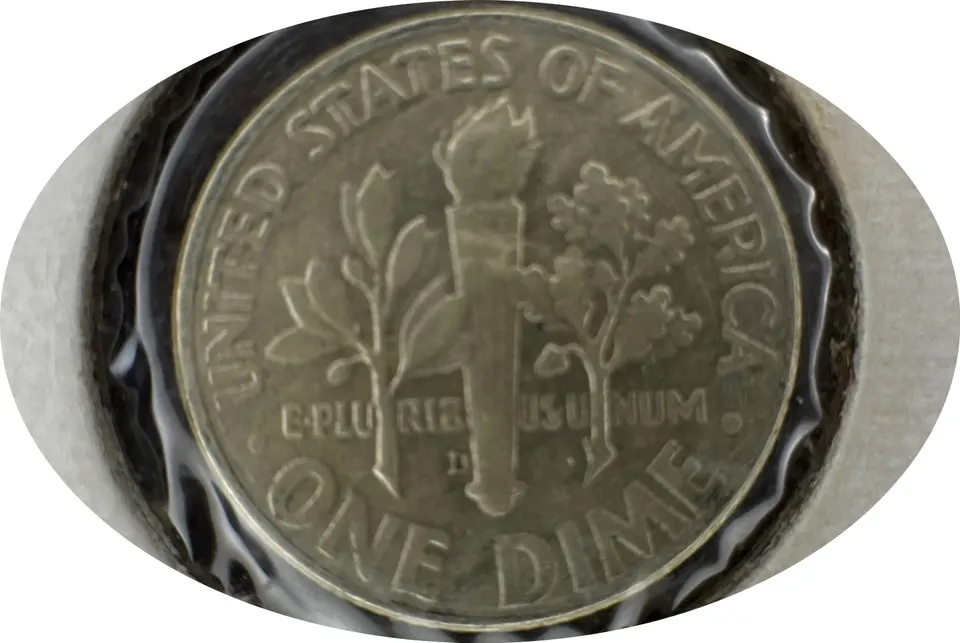 1964-D Roosevelt Dime Ungraded — back