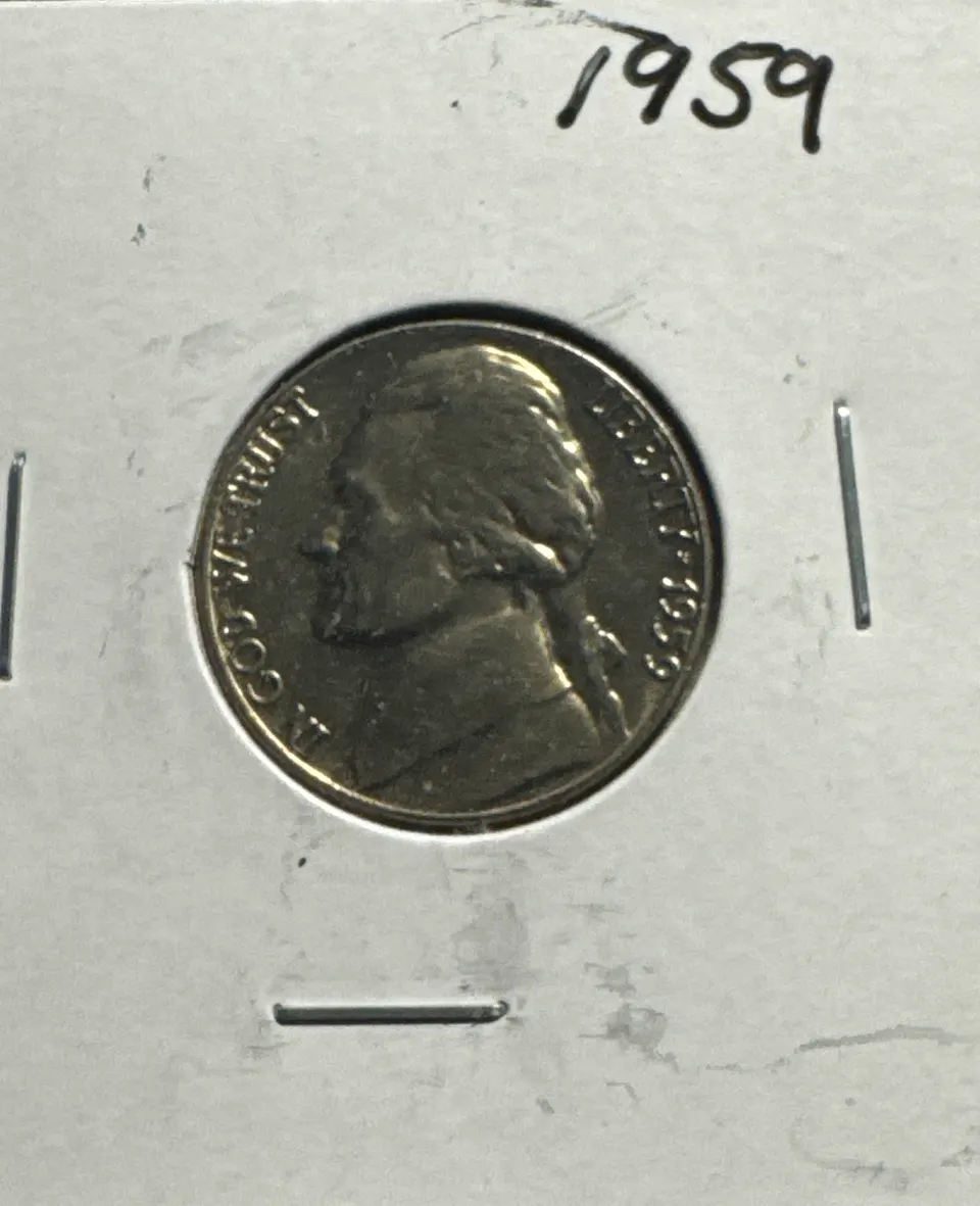 1959-P Jefferson Nickel Ungraded — front