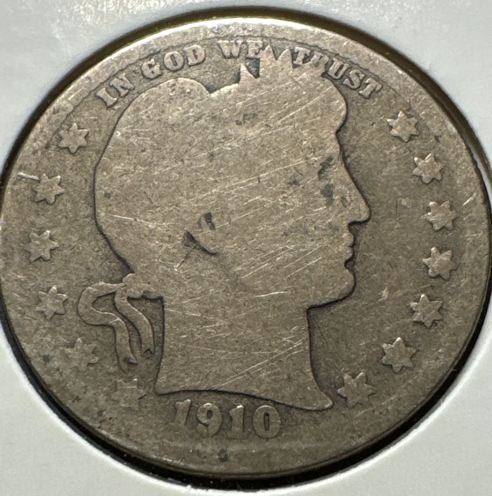1910-D Barber Quarter Ungraded — front