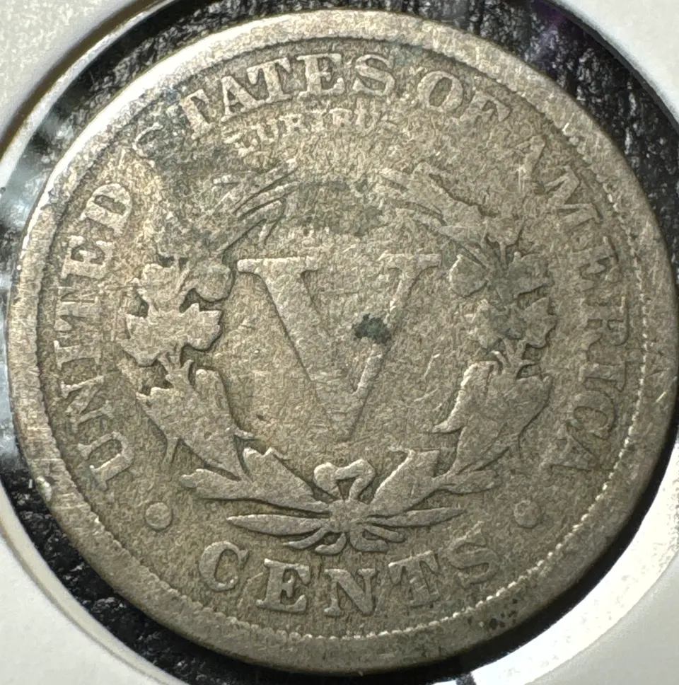 1911-P Liberty V Nickel Ungraded — back