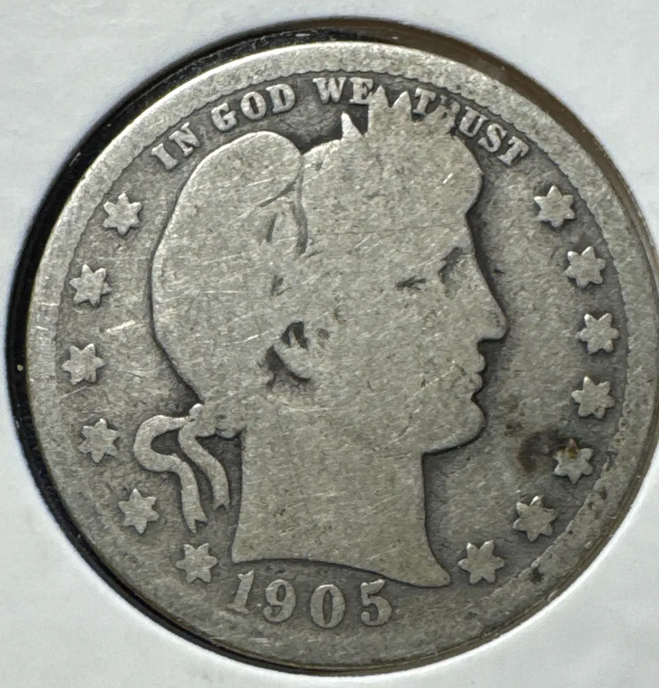 1905-P Barber Quarter Ungraded — front