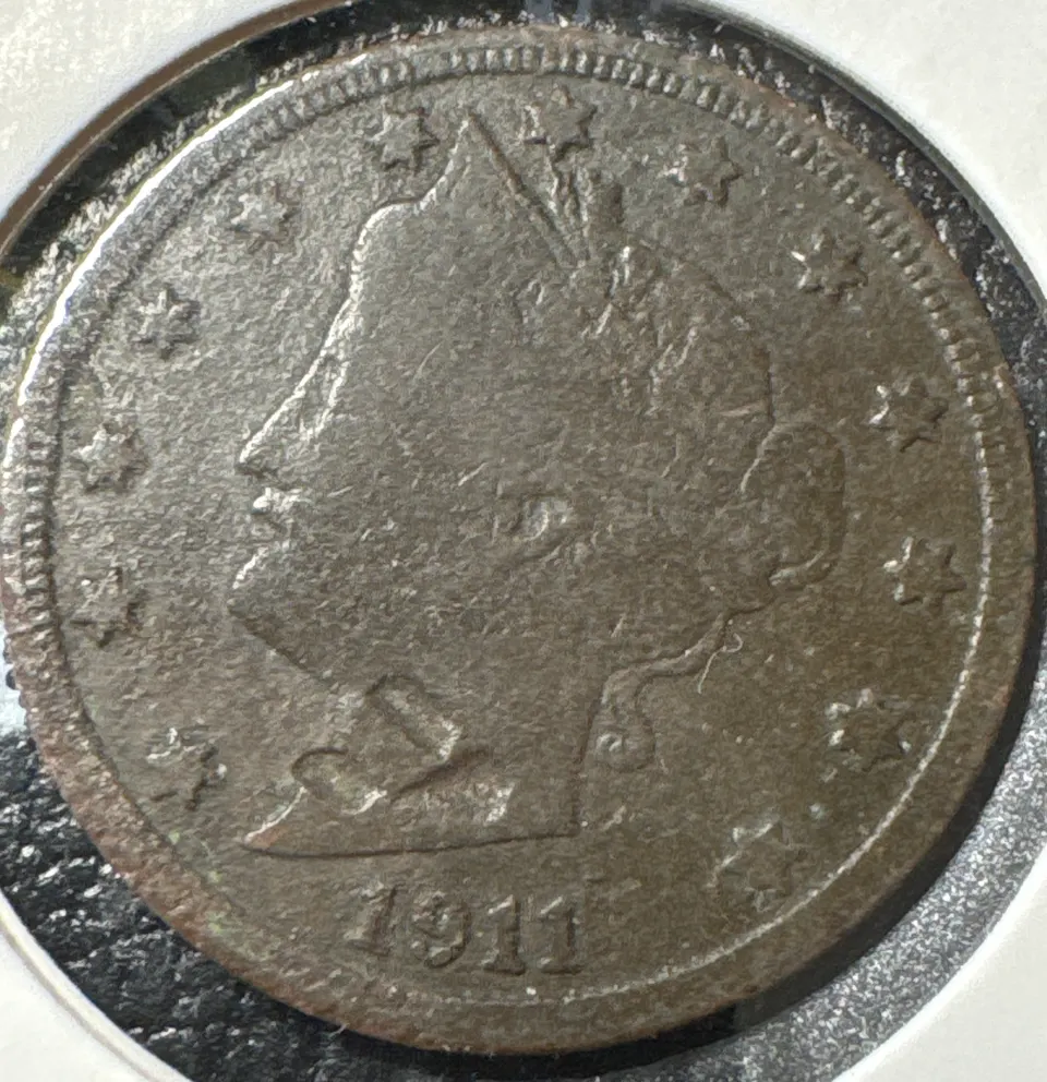 1911-P Liberty V Nickel Ungraded — front