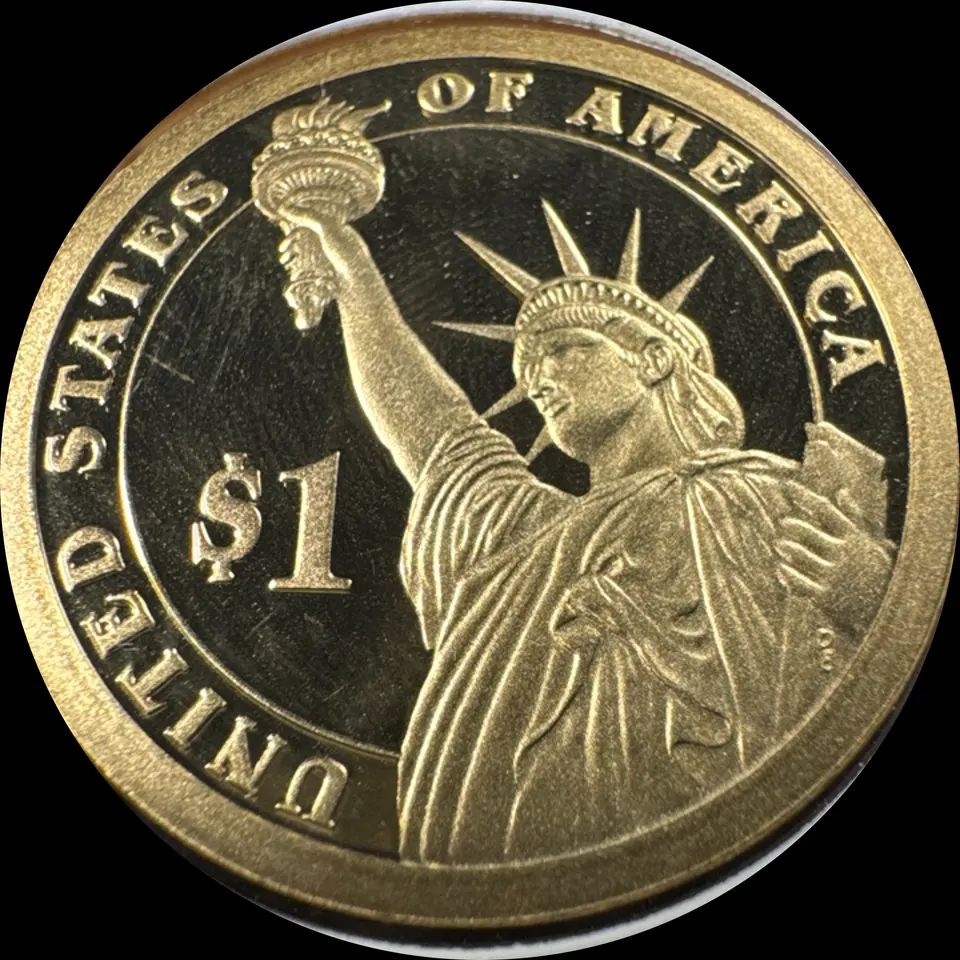 2008-S Presidential Dollar Ungraded — back