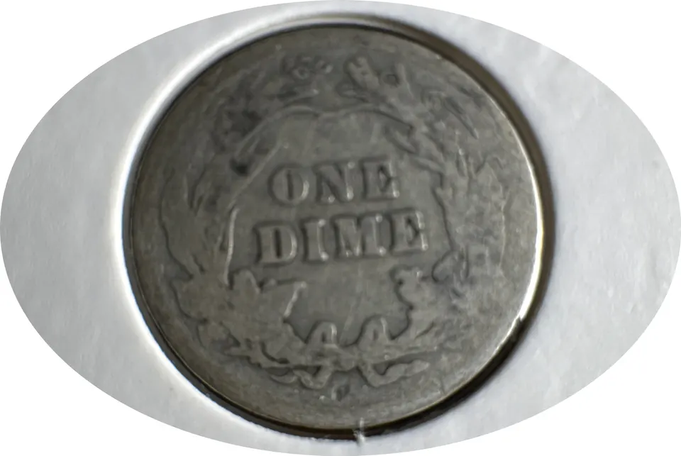 1907-P Barber Dime Ungraded — back