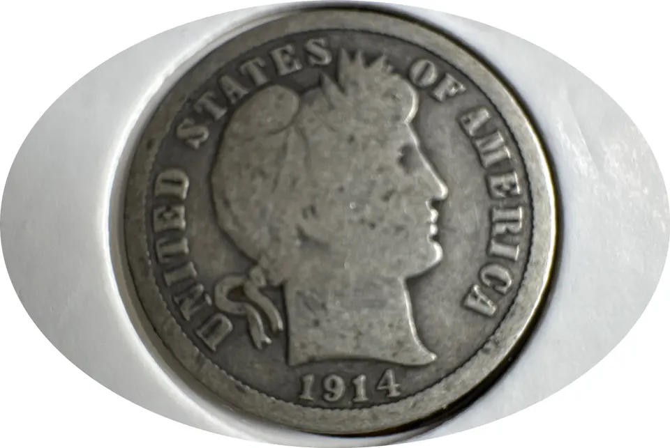 1914-P Barber Dime Ungraded — front