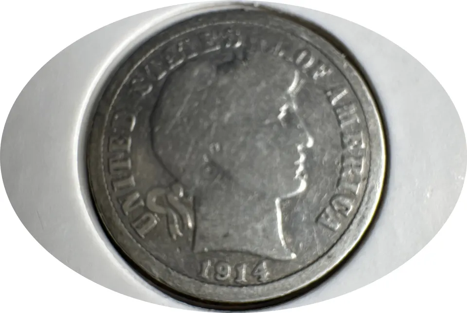 1914-P Barber Dime Ungraded — front