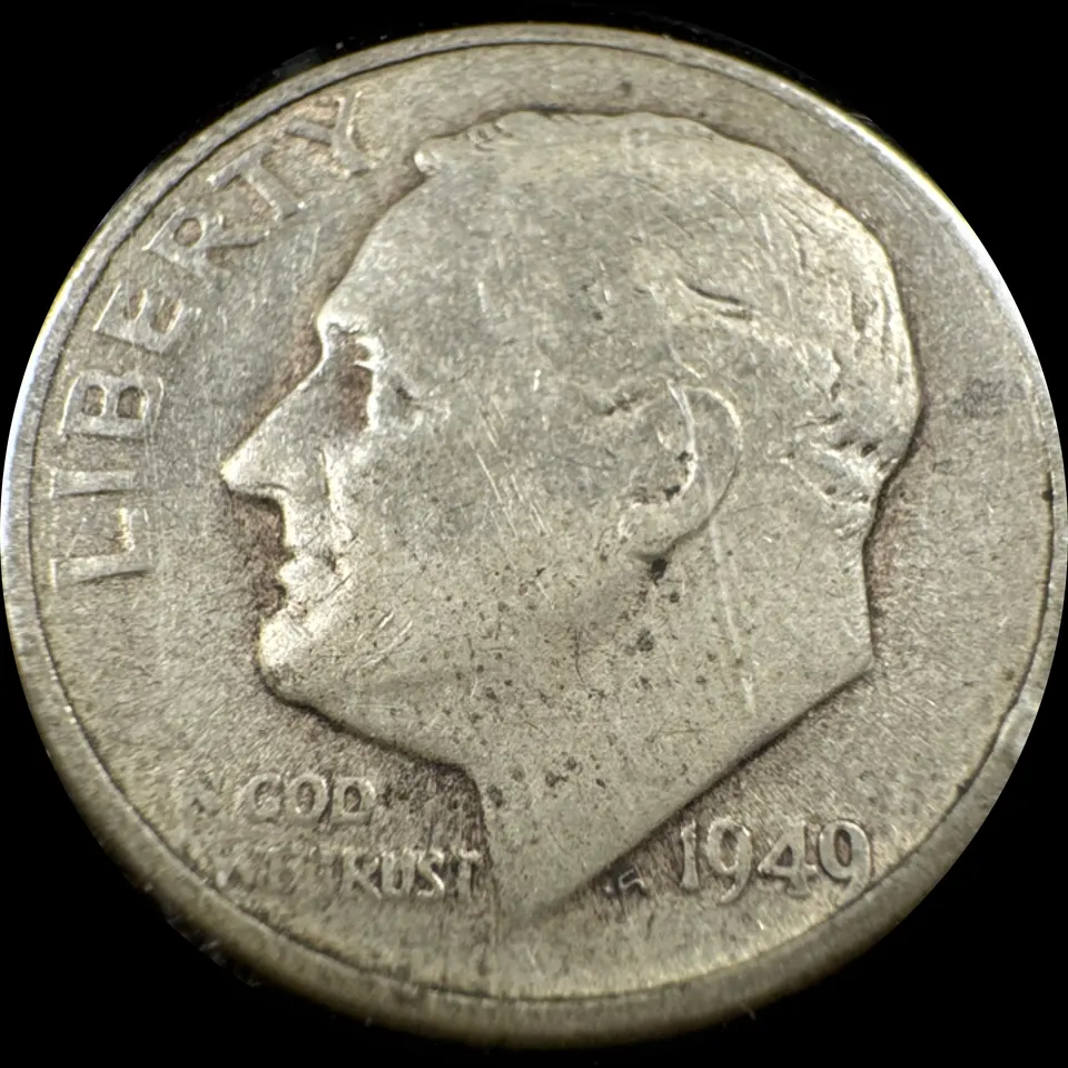 1949-S Roosevelt Dime Ungraded — front