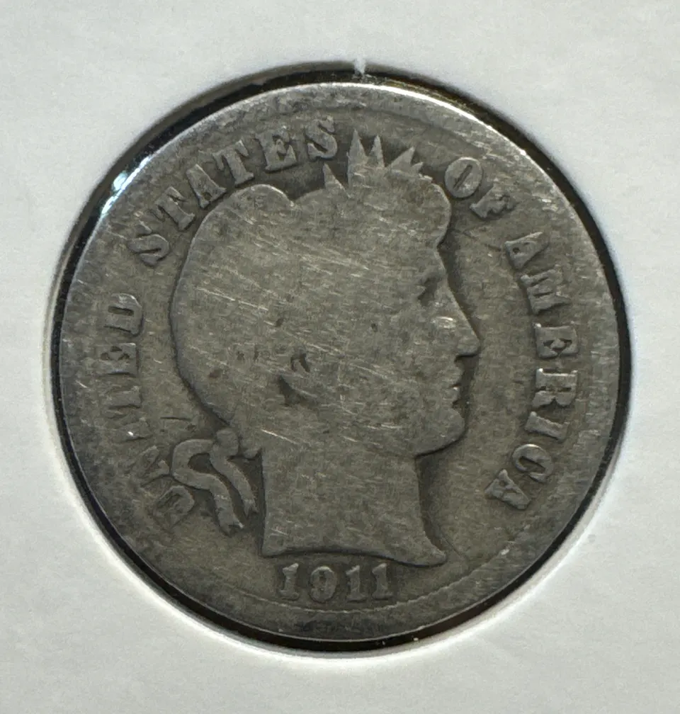 1911 Barber Dime Ungraded — front