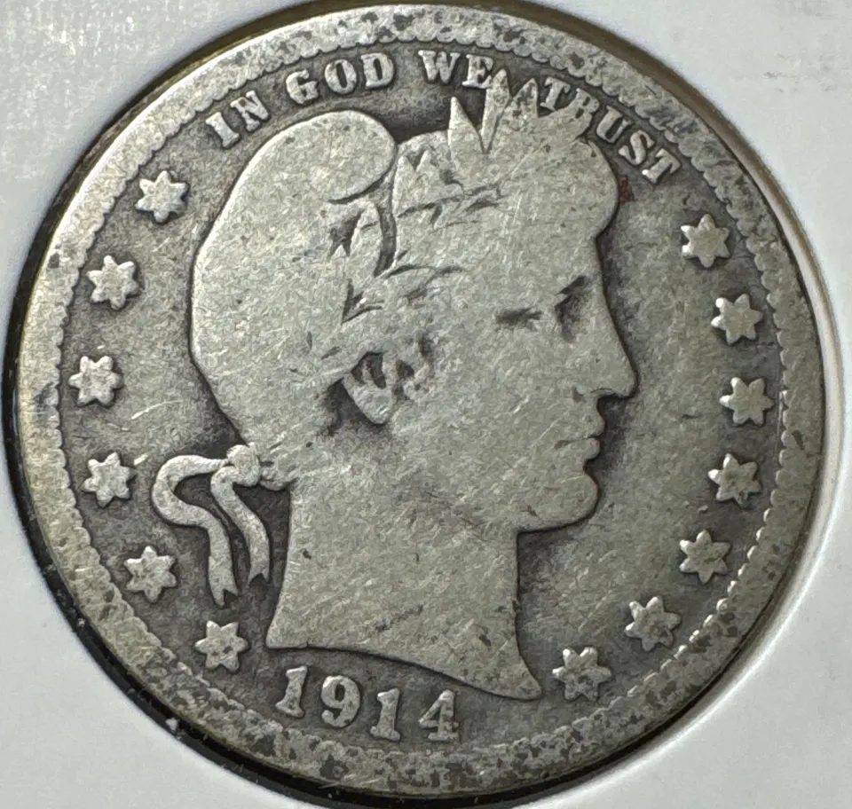 1914-D Barber Quarter Ungraded — front