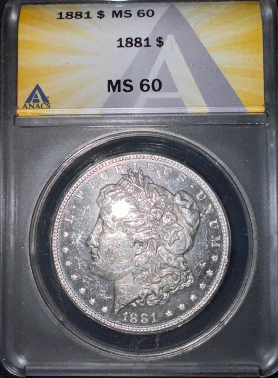 1881-P Morgan Dollar MS60 — front