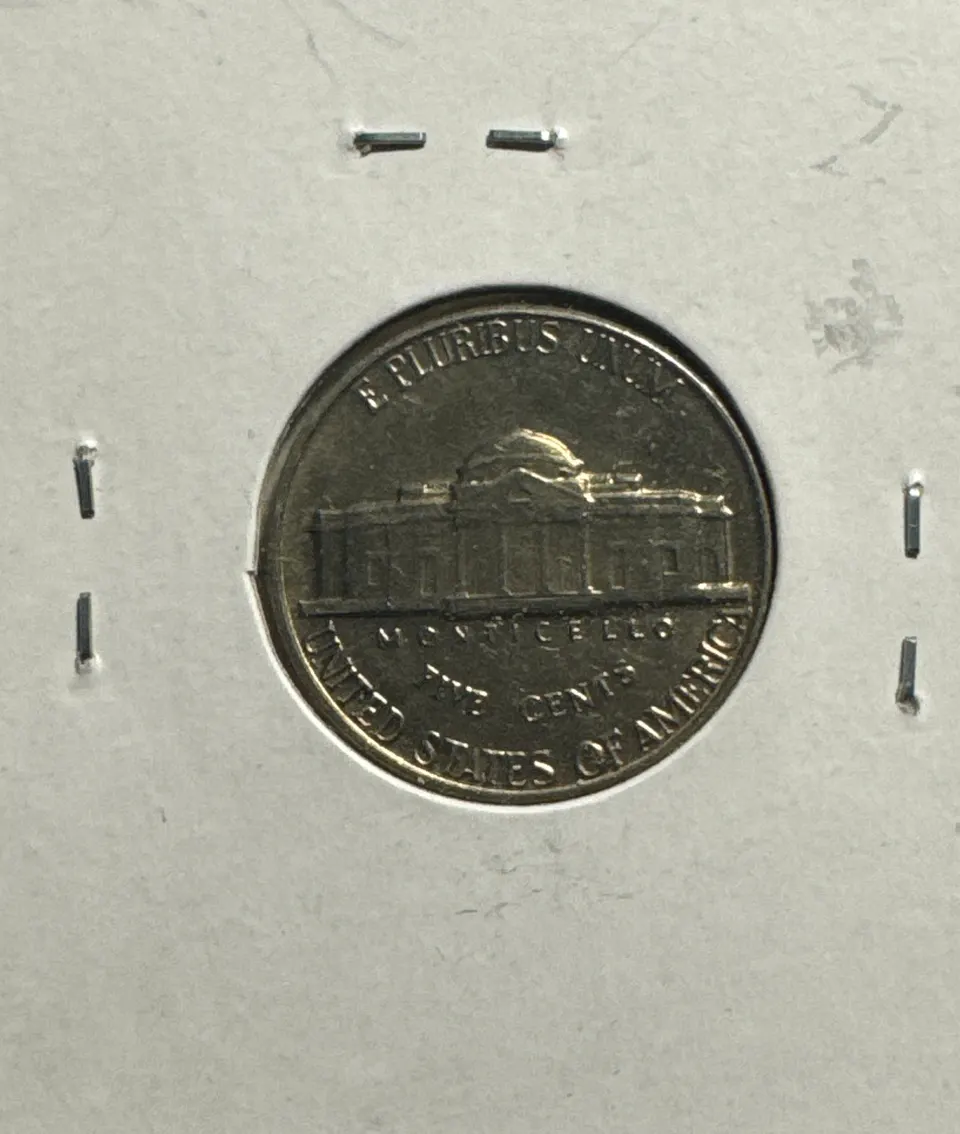1959-P Jefferson Nickel Ungraded — back