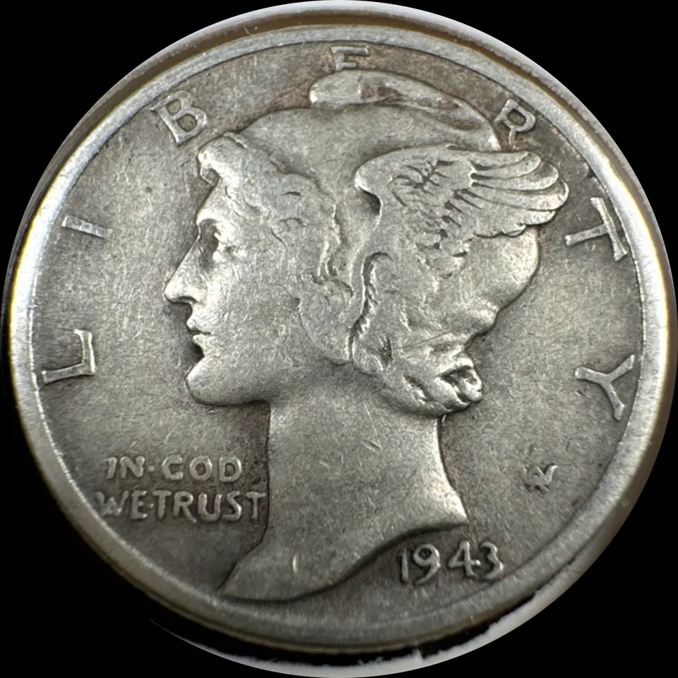1943-D Mercury Dime Ungraded — front