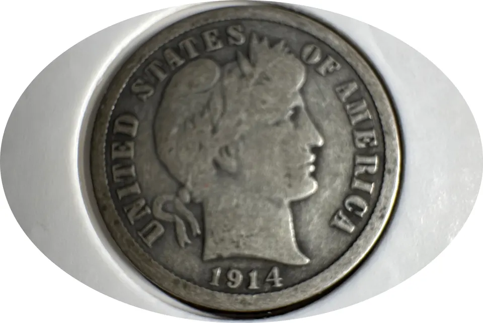 1914-P Barber Dime Ungraded — front
